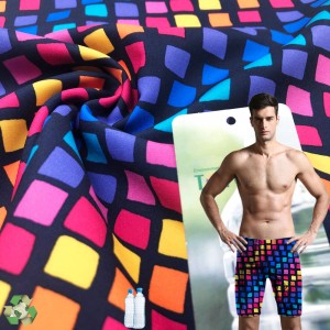 Hawaiian 100% Polyester Quick Dry Antimicrobial Recycle Swim Trunks Beach Pants Fabric