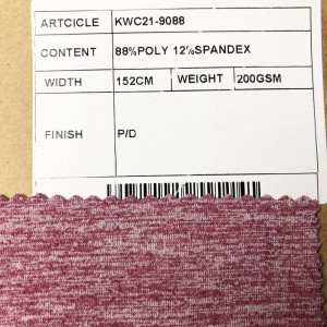 Sgs High Stretch 88% Polyester 12% Spandex Knit Jersey Sportswear Yoga Fabric